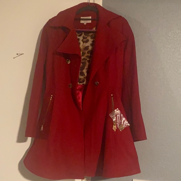 Women’s Double-Breasted Skirted Peacoat - Picture 1 of 4